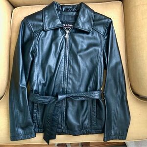 Wilson’s black leather jacket sz XS